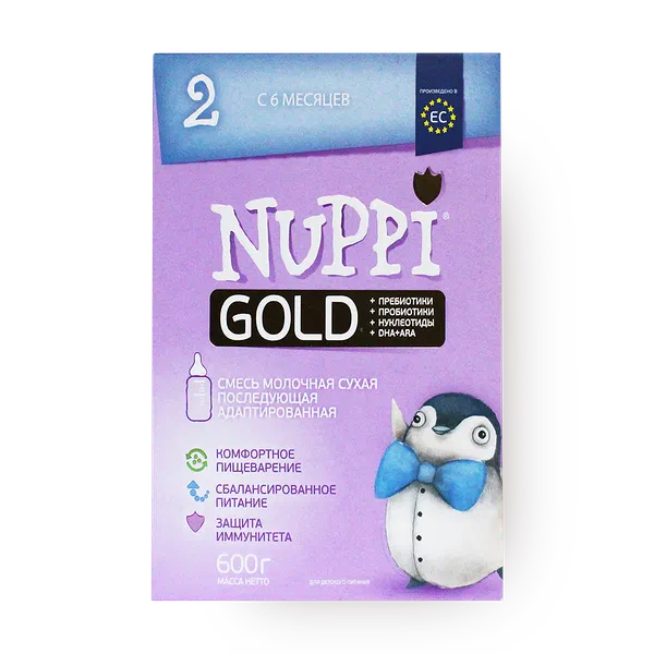 Смесь детская молочная Nuppi Gold 2 с 6 месяцев