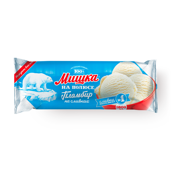 Мороженое пломбир «Мишка на полюсе» ванильный