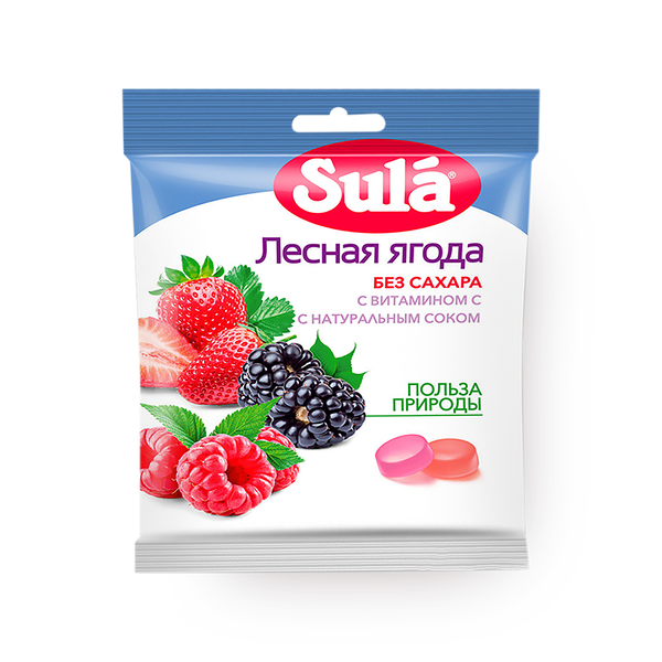 Леденцы Sula лесные ягоды
