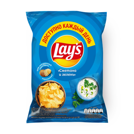 Чипсы Lay's сметана и зелень