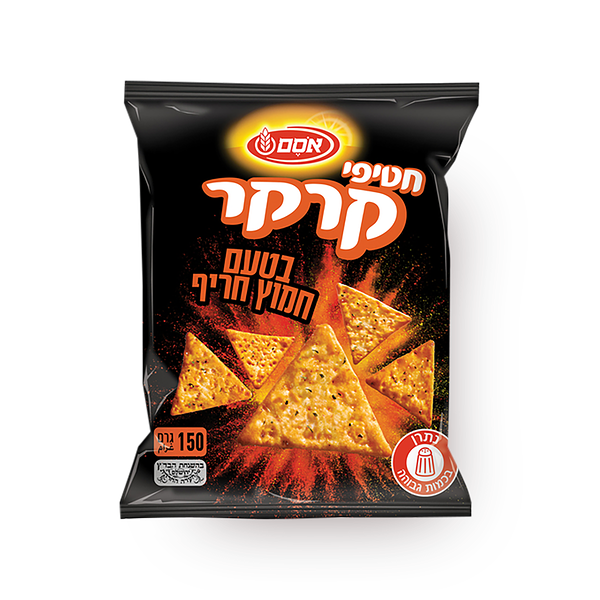 חטיפי קרקר בטעם חמוץ חריף אסם