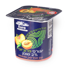 Probiotic yogurt with peach and apricot 2%