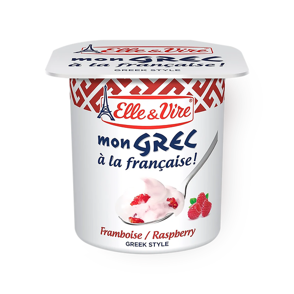 Йогурт греческий Elle&Vire Mon Grec с малиной десертный