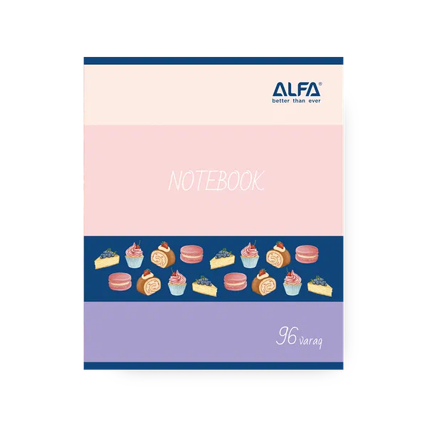 Тетрадь в клетку Alfa 96 листов