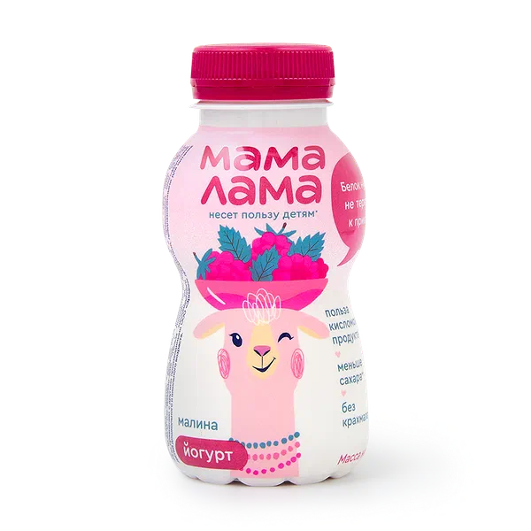 Йогурт питьевой 2,5% «Мама Лама» малина
