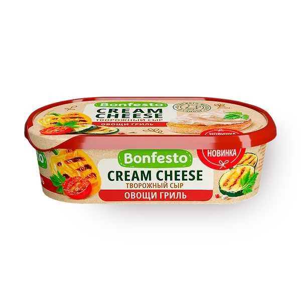 Сыр творожный Cream Cheese Bonfesto овощи гриль 65 %