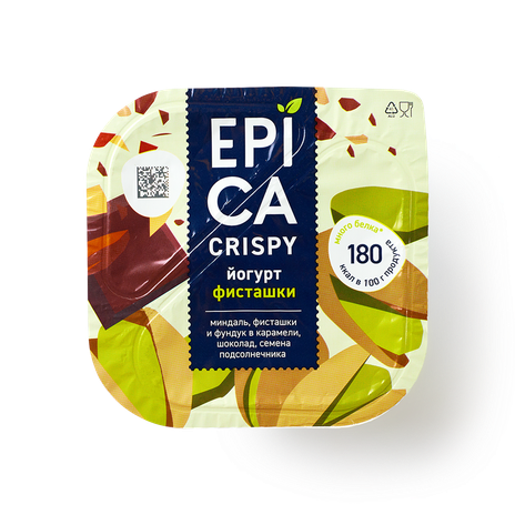 Йогурт Epica Crispy с фисташками 10,5%