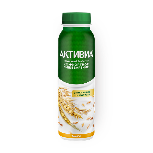 Йогурт питьевой Activia черника-злаки-лён