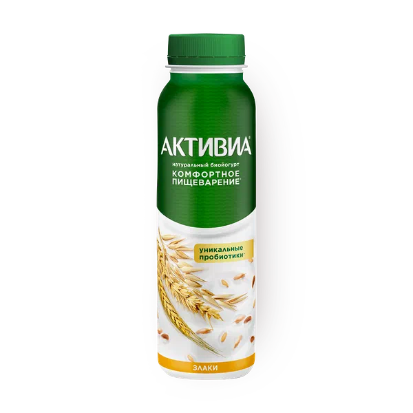 Йогурт питьевой Activia черника-злаки-лён