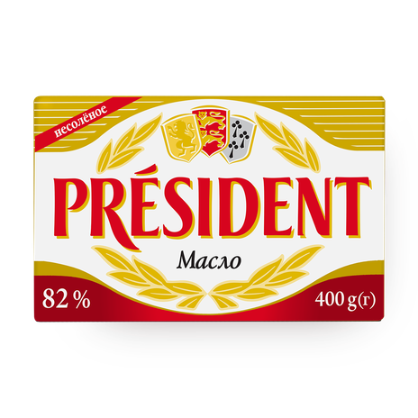 Масло сливочное «President», 82%