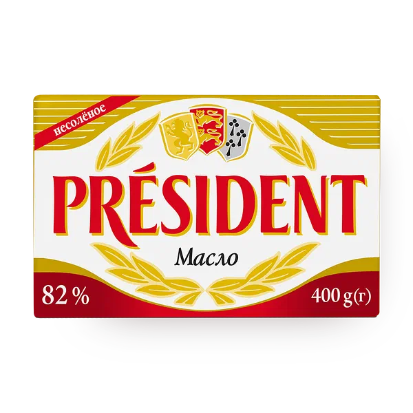 Масло сливочное «President», 82%