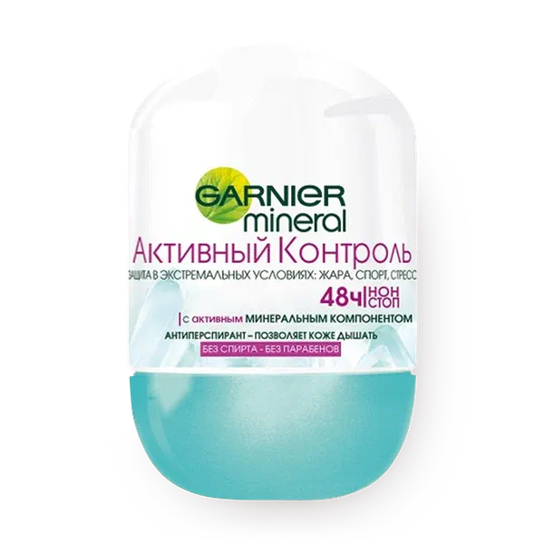 Дезодорант-антиперспирант Garnier Mineral Активный контроль шариковый с активными минералами защит