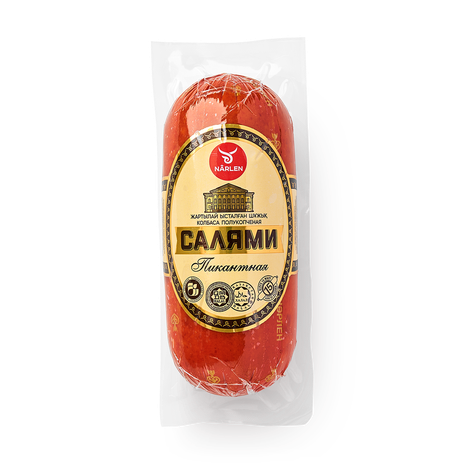 Колбаса Салями Нәрлен пикантная полукопчёная