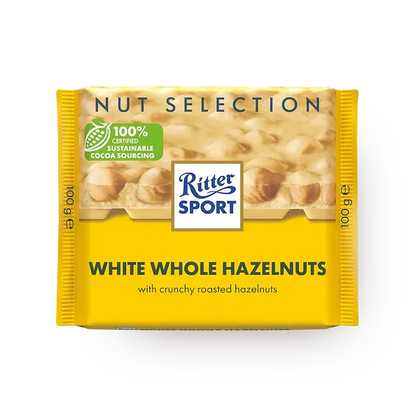 Шоколад белый Ritter Sport цельный лесной орех и хлопья