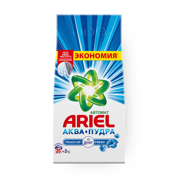 Стиральный порошок Ariel Lenor для белого автомат