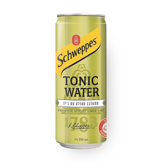 Schweppes carbonated tonic can