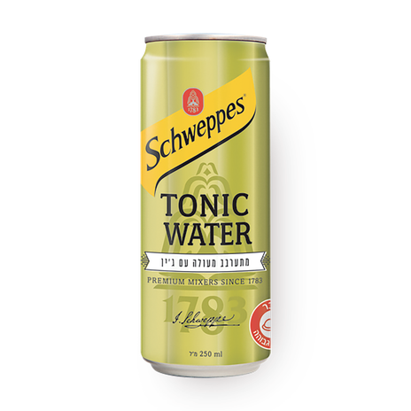 Schweppes carbonated tonic can