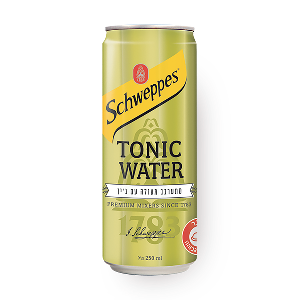 Schweppes carbonated tonic can