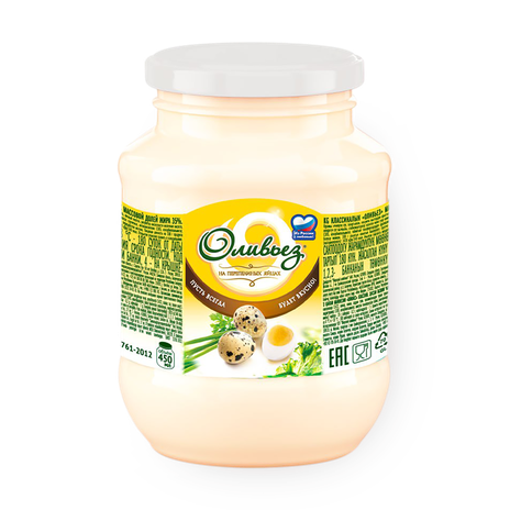 Майонез на перепелиных яйцах «Оливьез» 35%