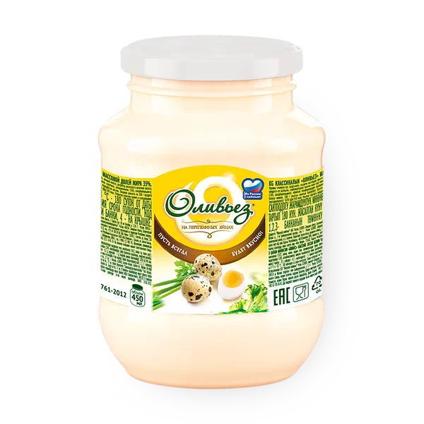 Майонез на перепелиных яйцах «Оливьез» 35%