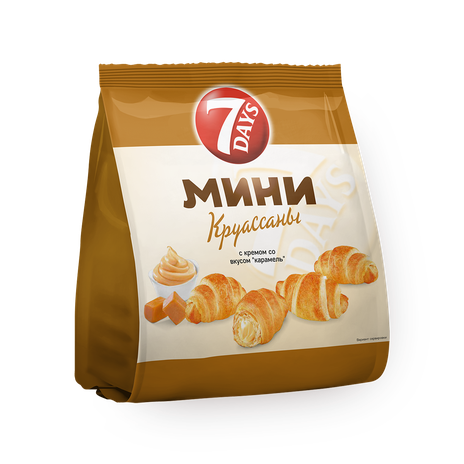 Мини круассаны 7 Days c кремом со вкусом карамель