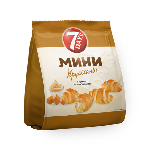 Мини круассаны 7 Days c кремом со вкусом карамель