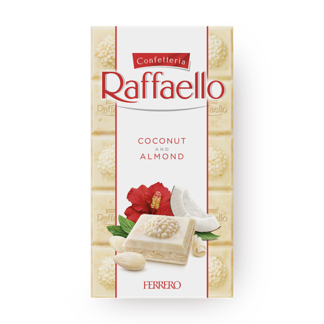 Шоколад белый Raffaello кокос-миндаль