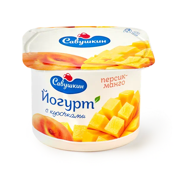 Йогурт «Савушкин» 2% персик-манго