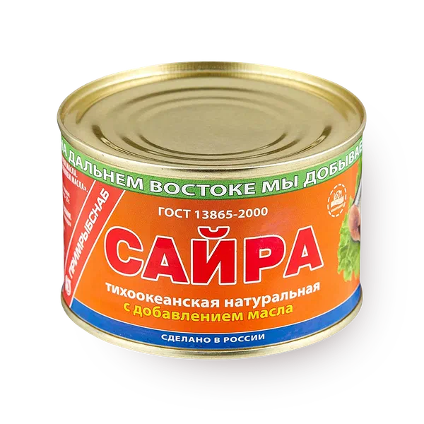 Сайра «Примрыбснаб» в масле