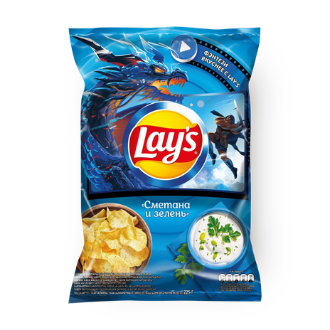 Чипсы Lay's сметана и зелень