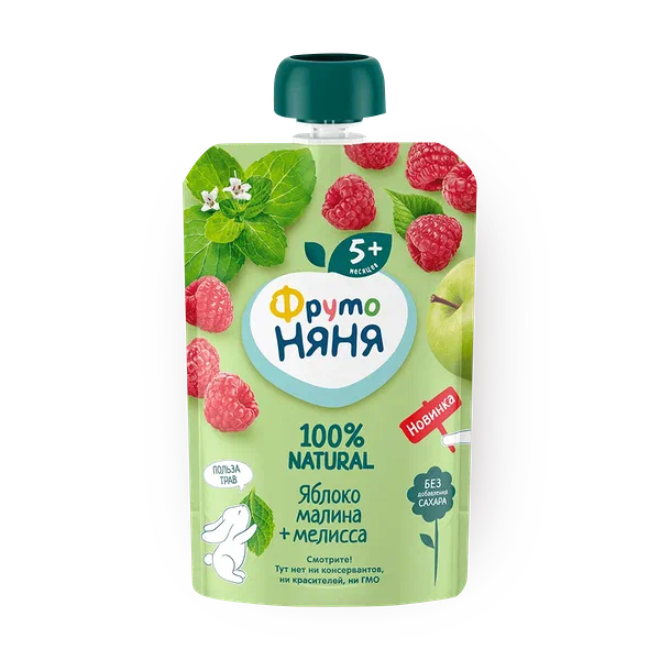 Пюре «Фрутоняня» яблоко-малина-мелисса
