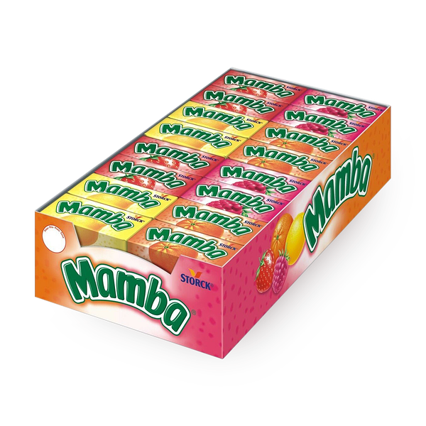 Конфета жевательная Mamba 2в1 тропикс
