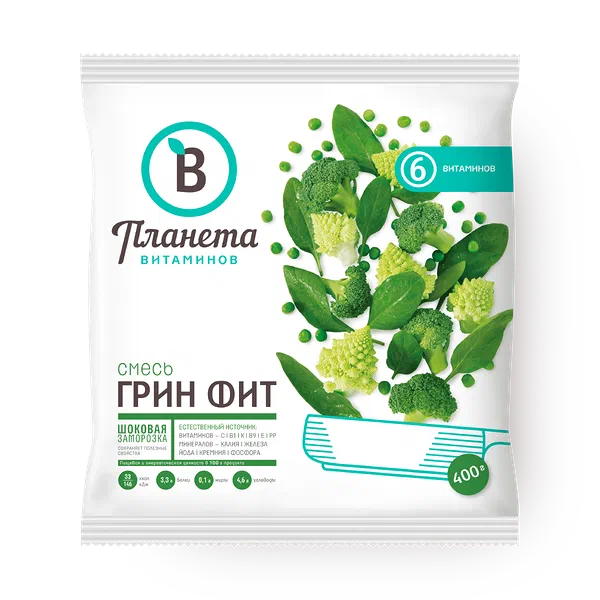 Смесь овощная Грин-фит «Планета витаминов» замороженная