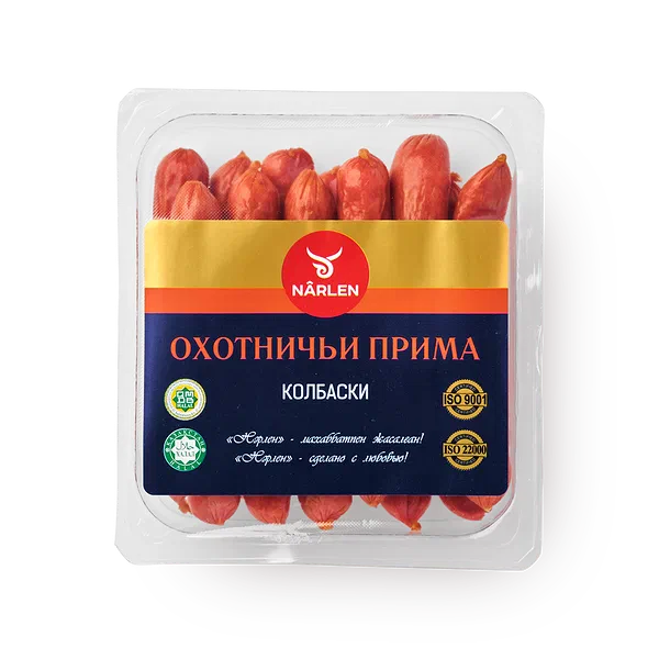 Колбаски Прима Narlen охотничьи варёно-копчёные