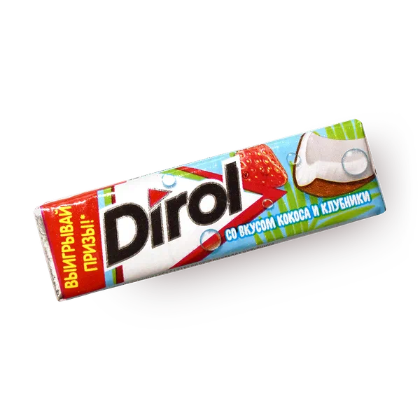 Жевательная резинка Dirol со вкусом кокоса и клубники