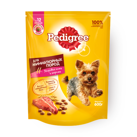 Сухой корм для собак миниатюрных пород Pedigree с говядиной