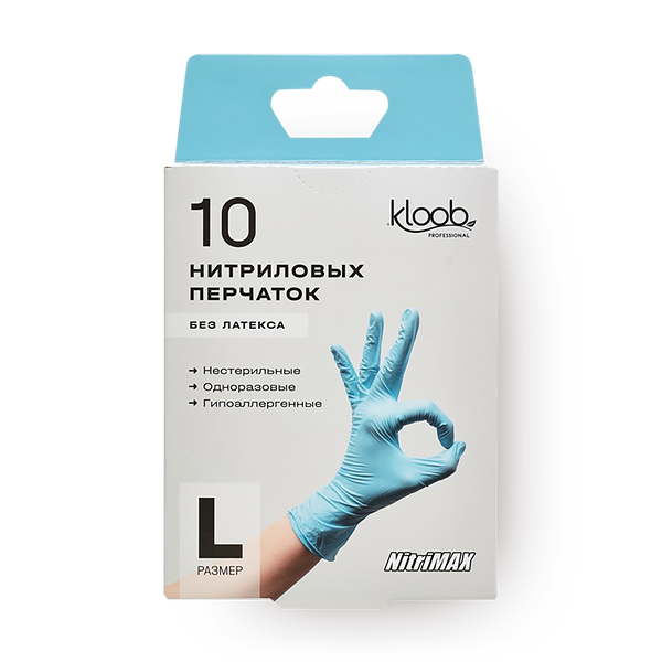 Перчатки нитриловые Nitrimax Kloob размер L