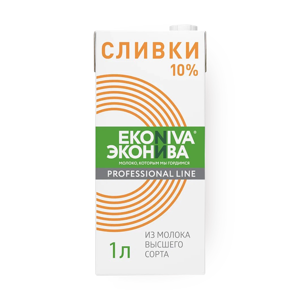 Сливки 10% «Эконива» Professional Line ультрапастеризованные