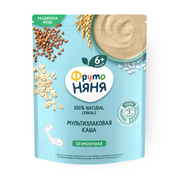 Каша безмолочная мультизлаковая «Фрутоняня» с 6 месяцев