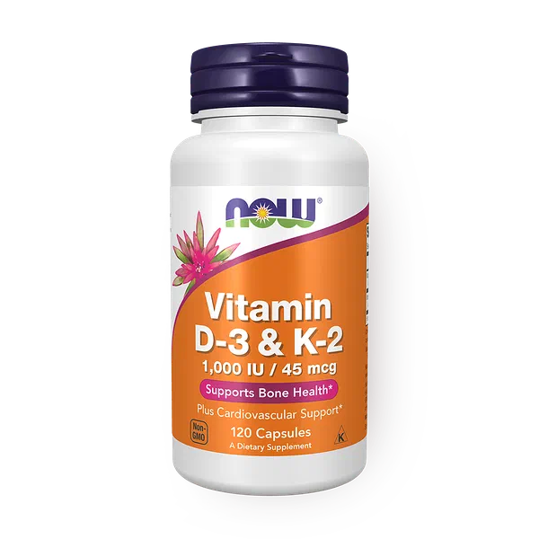 Витамин D3 и K2 Now Foods 1000 ME/ 45 мкг