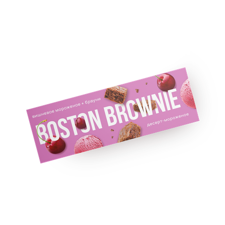 Десерт-мороженое Boston Brownie вишнёвый