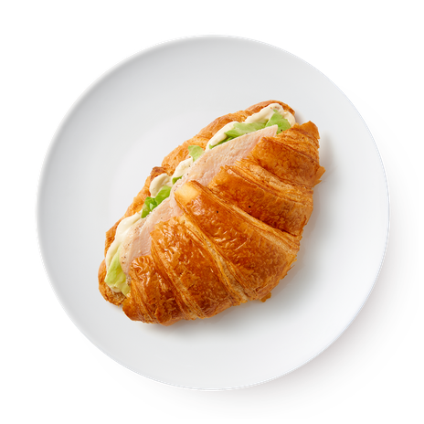 Круассан Цезарь с курицей и салатом «Кулинариум»