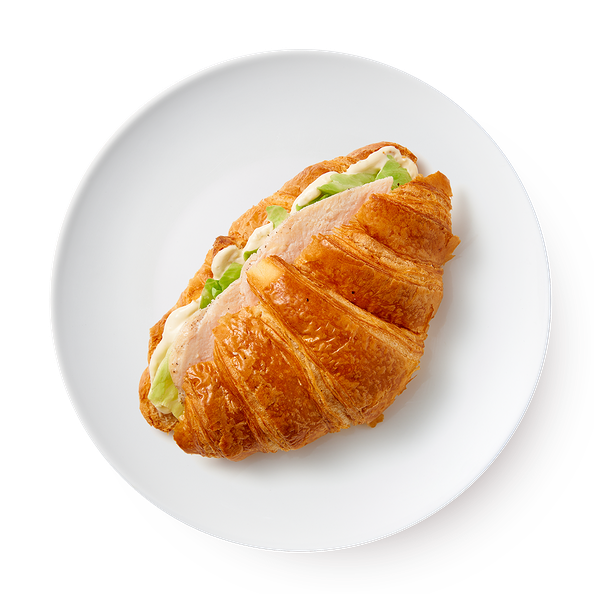 Круассан Цезарь с курицей и салатом «Кулинариум»