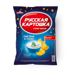 Чипсы картофельные Русская картошка Русскарт Сметана и Укроп 80 г ...