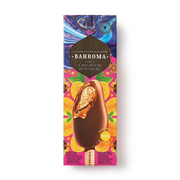 Мороженое Bahroma курага в двойном шоколаде
