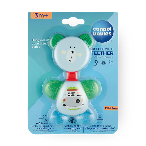Погремушка-зубогрызка Canpol Babies Мишка детская водная
