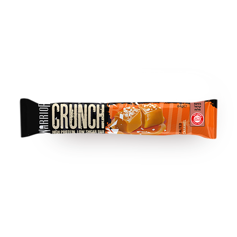 WARRIOR protein crunch snack with salted caramel flavor