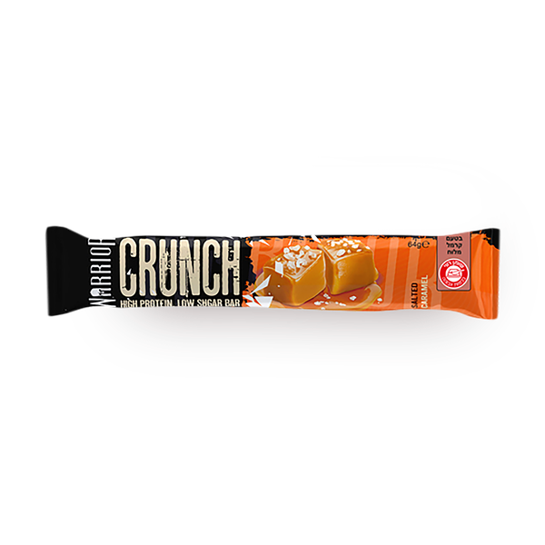 WARRIOR protein crunch snack with salted caramel flavor