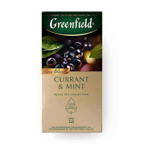 Чай чёрный Currant Mint Greenfield в пакетиках