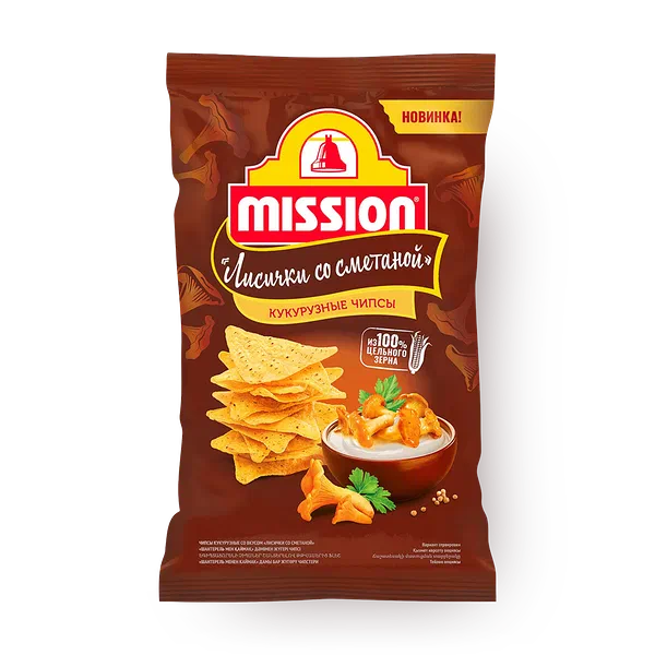 Чипсы кукурузные Mission лисички со сметаной